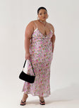 Princess Polly Scoop Neck  Emily Maxi Dress Pink Floral Curve