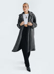 Coat Collared neckline Front button fastening Twin side pockets