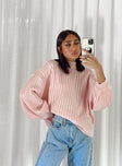 Innerbloom Oversized Sweater Pink