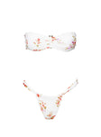 Lizzey Bandeau Bikini Top White Floral