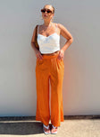 Louis Linen Blend Pants Orange