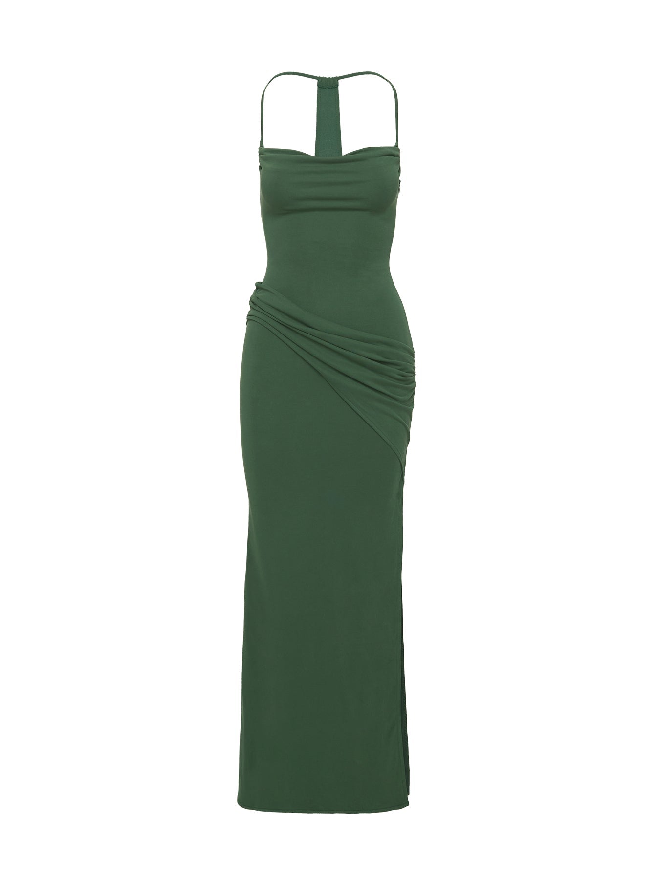 Shop Formal Dress - Marchesi Cupro Maxi Dress Green third image