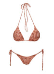 Nevaeh Triangle Bikini Top Rust / Pink