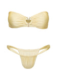 Ocean Drive Shine Bandeau Top Lemon