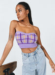 Pearce Strapless Top Lilac