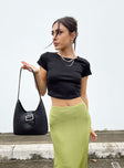 Classic Cropped Tee Black Eco