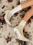 Vella Patent Heels White